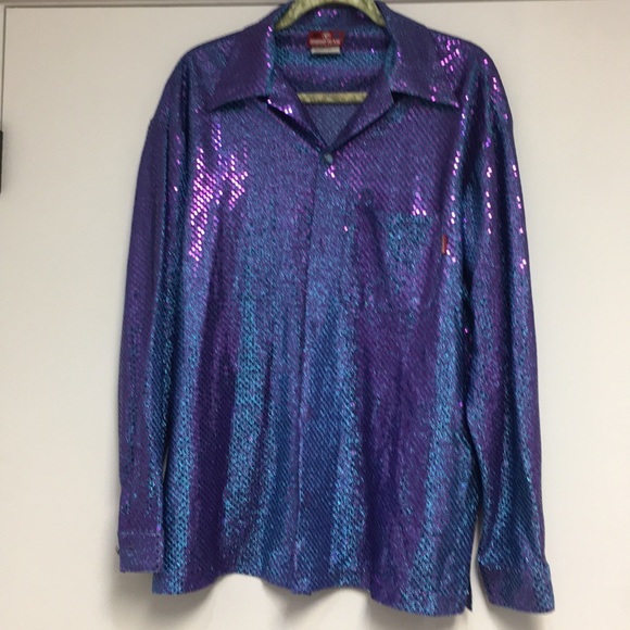 Third Rail Men’s Large Blue/Purple Sequin Top